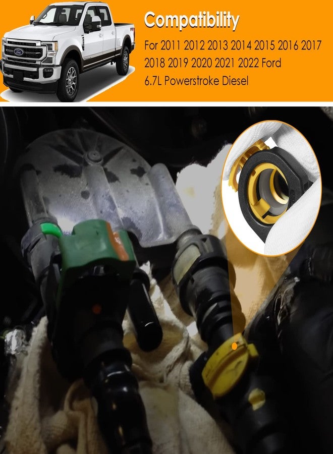 Yoursme طقم إصلاح موصل خط إمداد خزان فلتر الوقود لسيارات فورد F250 F350 F450 F550 6.7L Powerstroke Diesel موديلات 2011-2022، بديل للرقم HC3Z9J338L (عند الفلتر/الخزان/المضخة). - Image 5
